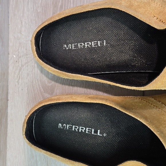 Merrell Women Juno Camel Leather Mule Clog shoes Platform shoes sz 10 - Picture 5 of 11